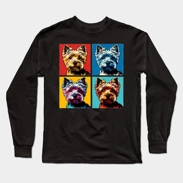 Norfolk Terrier Pop Art - Dog Lovers Long Sleeve T-Shirt by PawPopArt